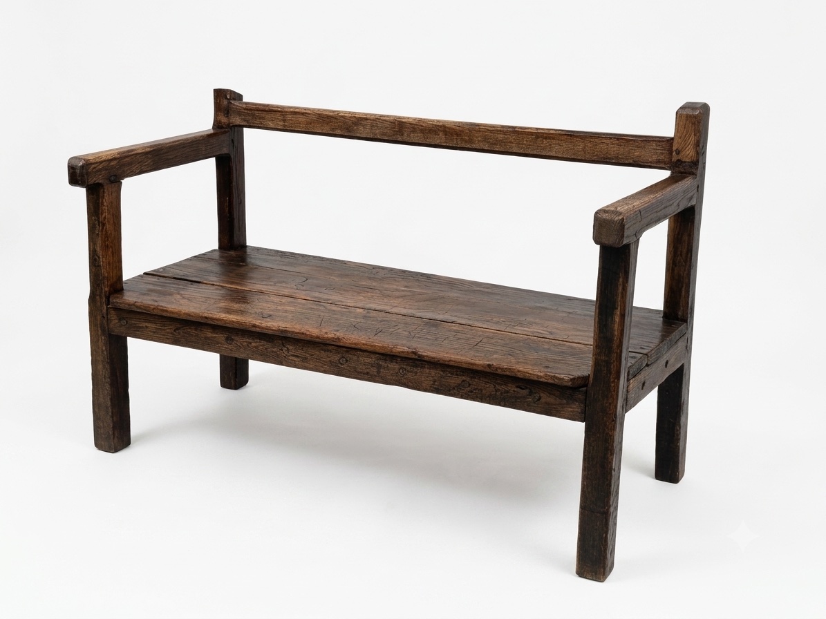 Antique Spanish Rustic Bench