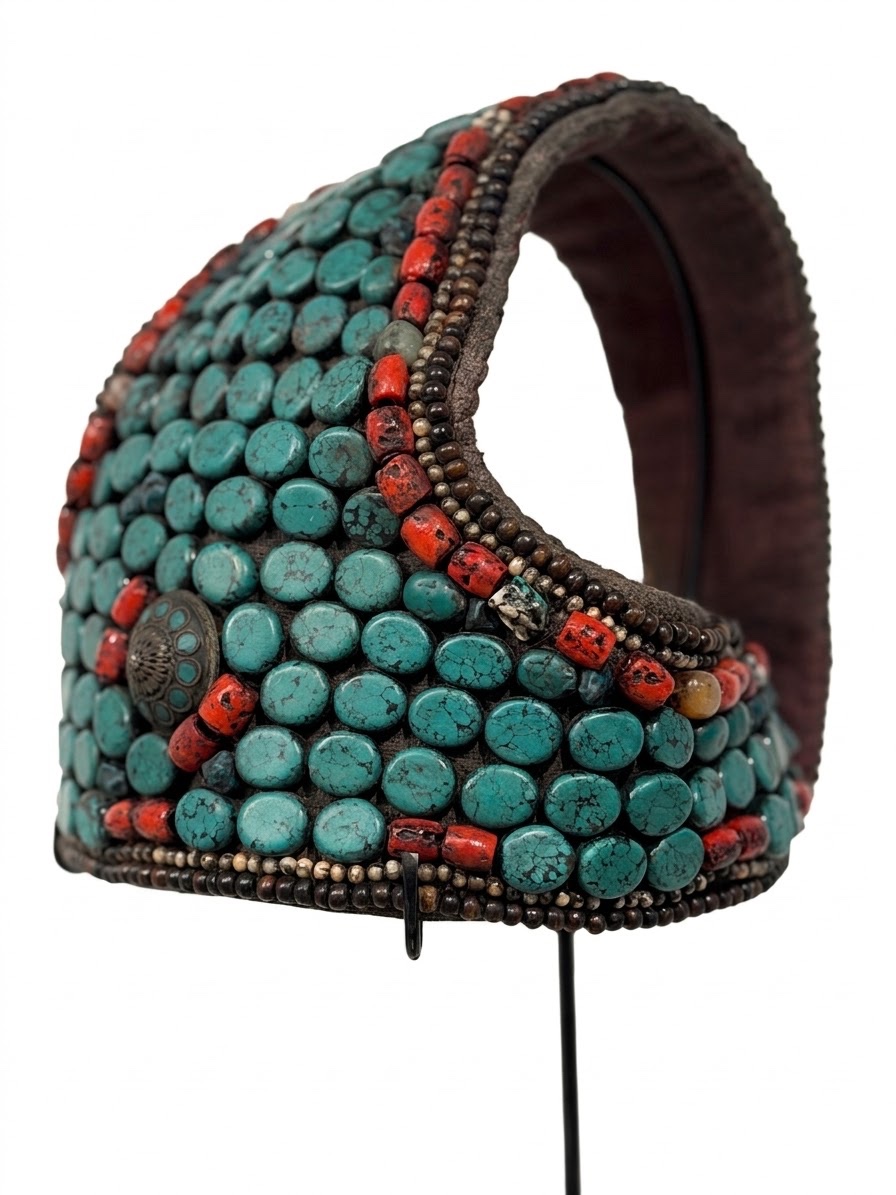 Ceremonial Headdress From Ladakh
