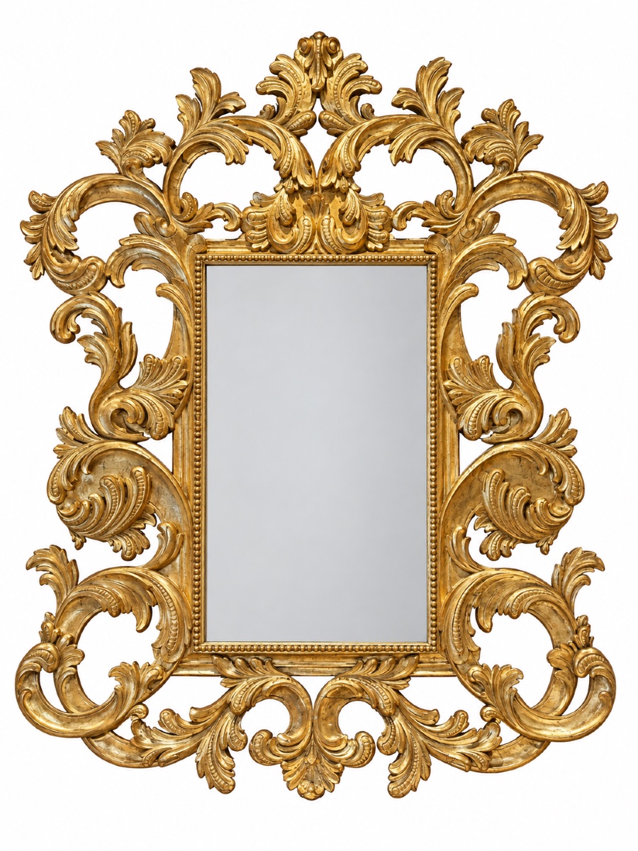 Miroir XXL doré