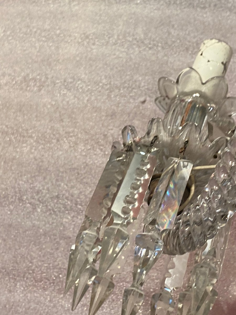 1950′ Crystal Chandelier 5 Arms Baccarat-photo-7