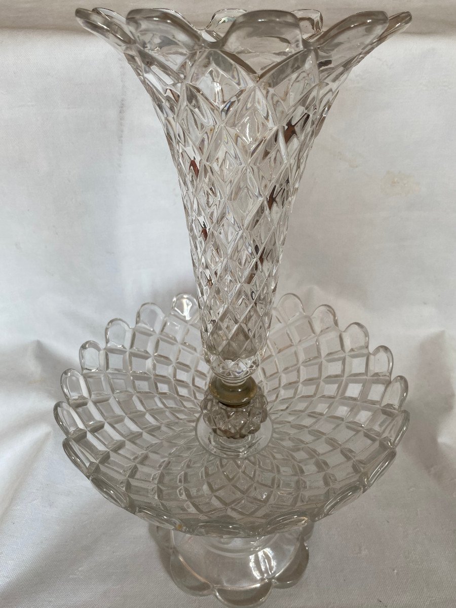 1950′ Baccarat Cup With Cornet Signed ø 28 Cm H 47 Cm-photo-3