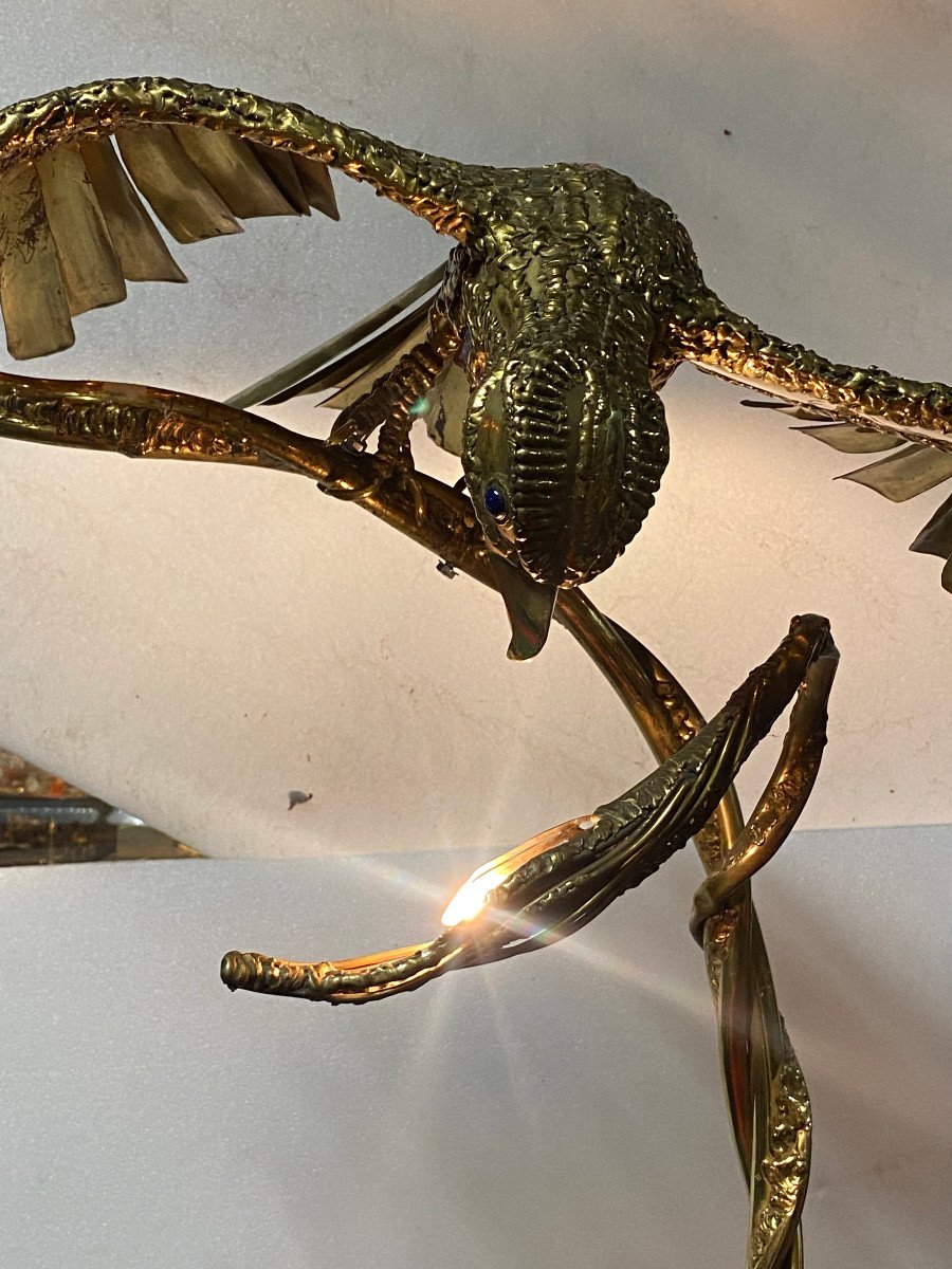 1970′ Perched Eagle With Outstretched Wings R And I Faure Honoré – Paris Or Fernandez Or D Brasseur-photo-3