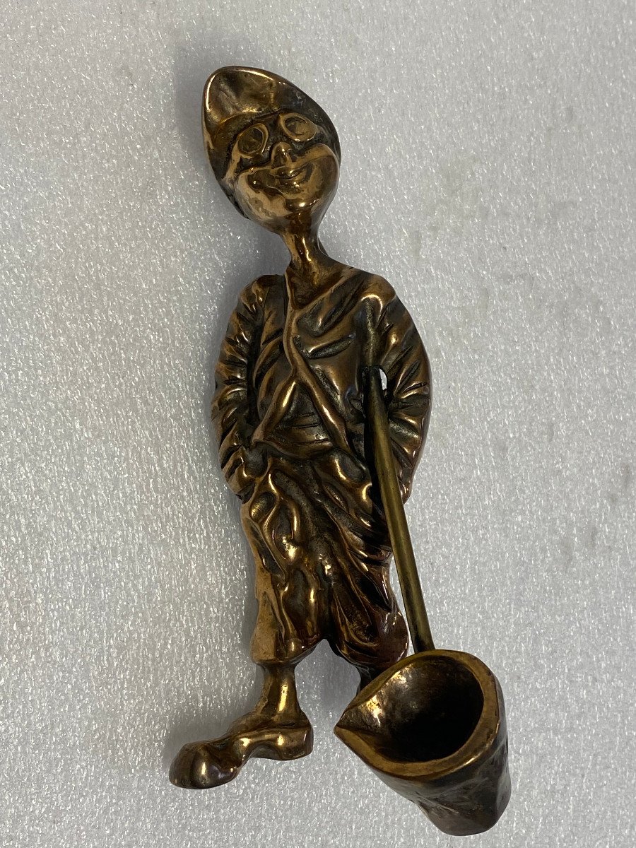 1970/80 'the Founder' In Bronze, Sculpture Signed Lohe-photo-3