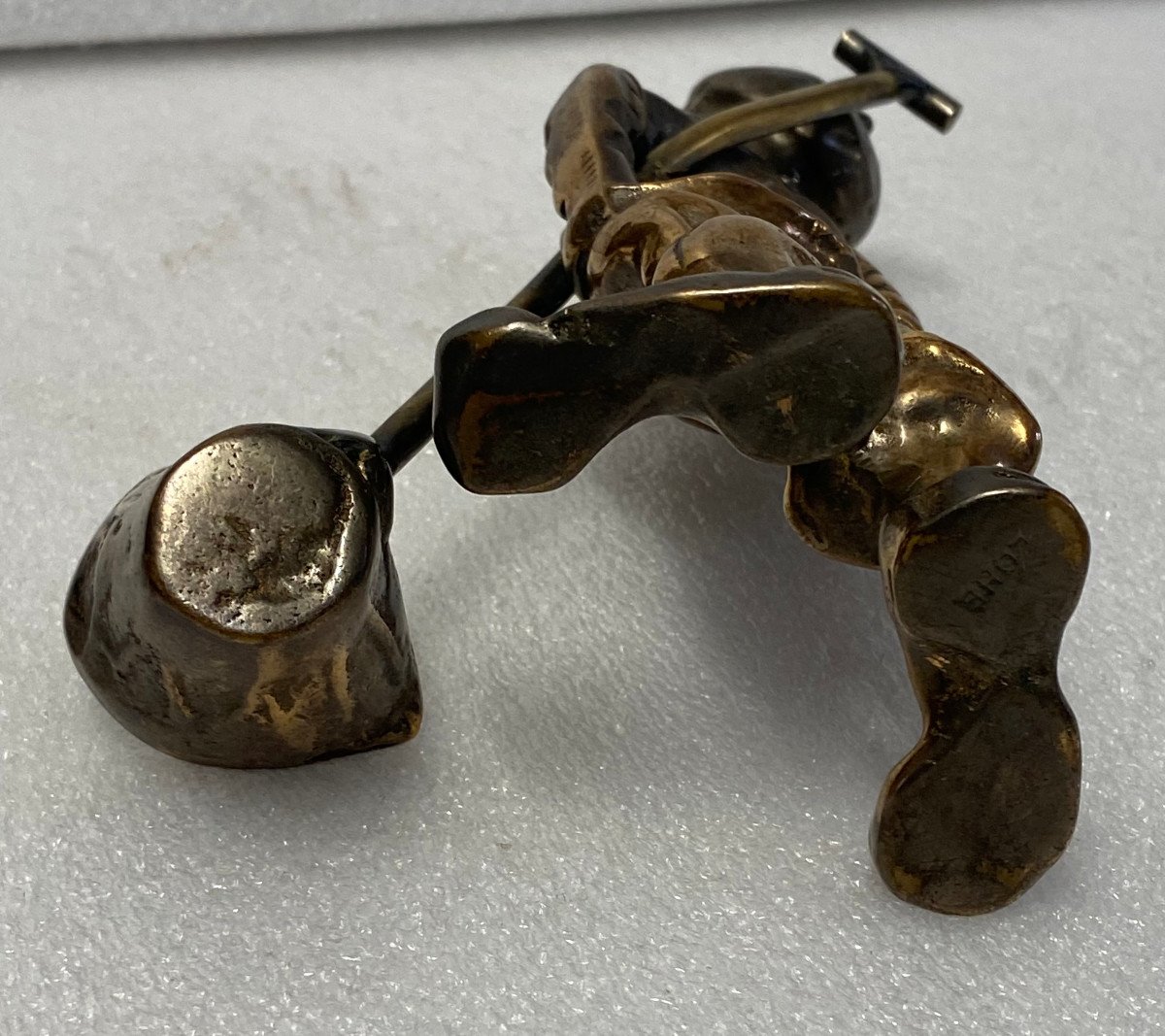 1970/80 'the Founder' In Bronze, Sculpture Signed Lohe-photo-7