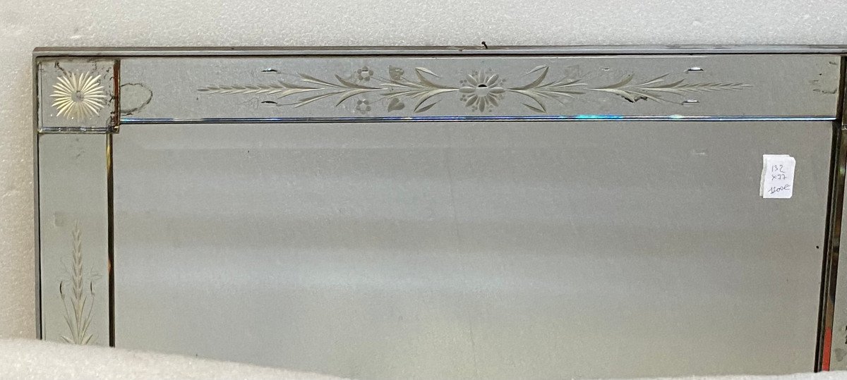 1950/70′ Miroir Venise à Fleurs 132 X 77 Cm-photo-4