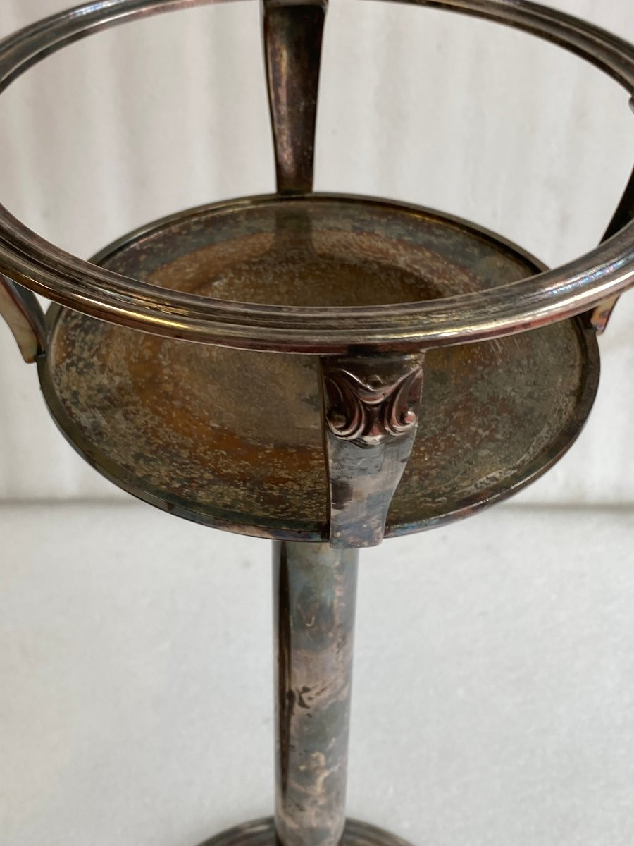 1950s Pair Of Art Deco Style Silver Plated Champagne Bucket Serving Sets By Maison Sambonet -photo-2