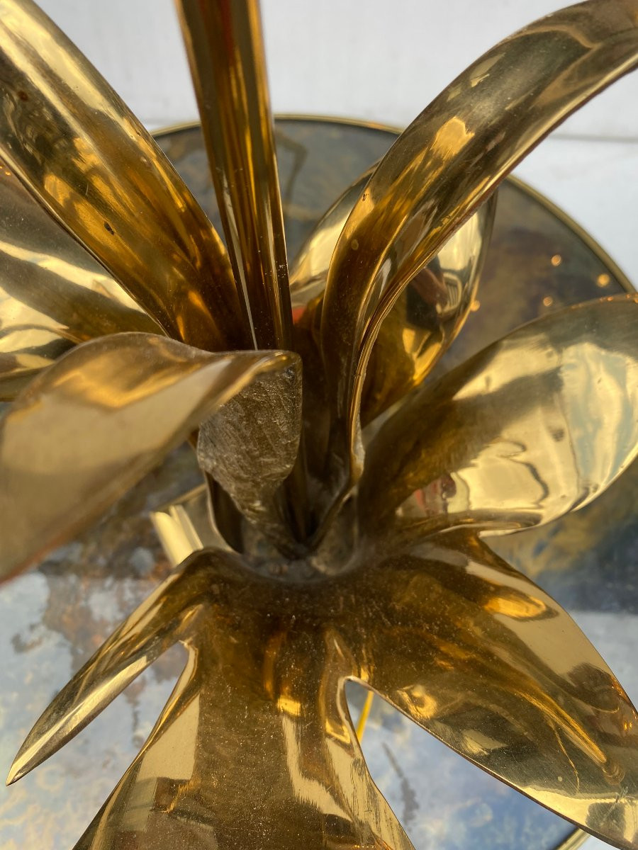 1965′ Signed Bronze Mountain Agave Lamp-photo-2