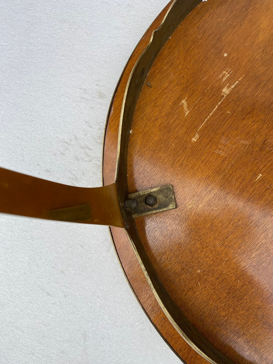 1970′ Table Basse Ronde Bronze Doré Maison Jansen Ø 65 H 44 cm-photo-2