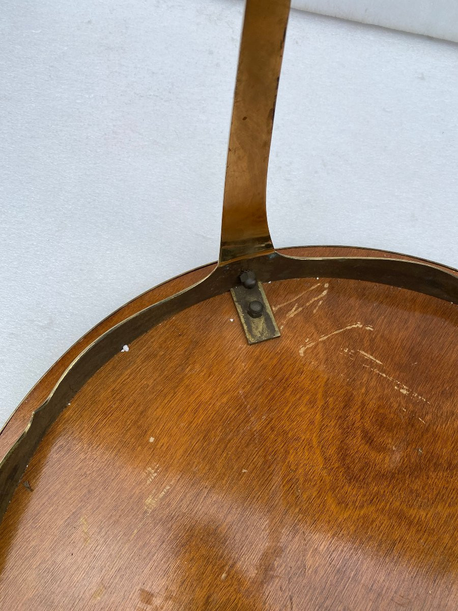 1970′ Table Basse Ronde Bronze Doré Maison Jansen Ø 65 H 44 cm-photo-3