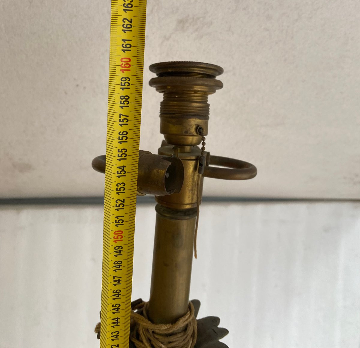1970′ Lampadaire En Bronze Maison Charles Decor Palmier H 160-photo-7