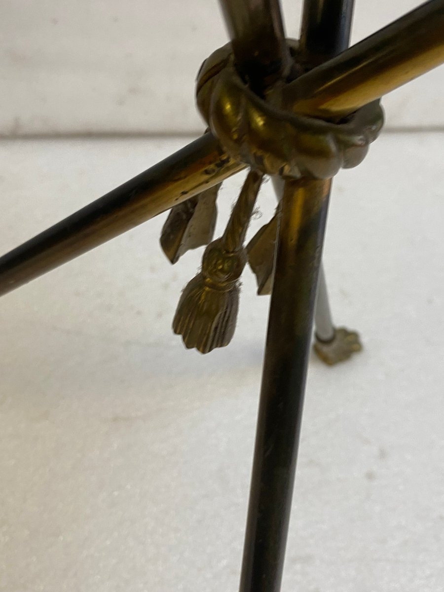 1950′ Guéridon En Bronze Style Néoclassique Diamètre 46,5 cm H 60 cm-photo-2