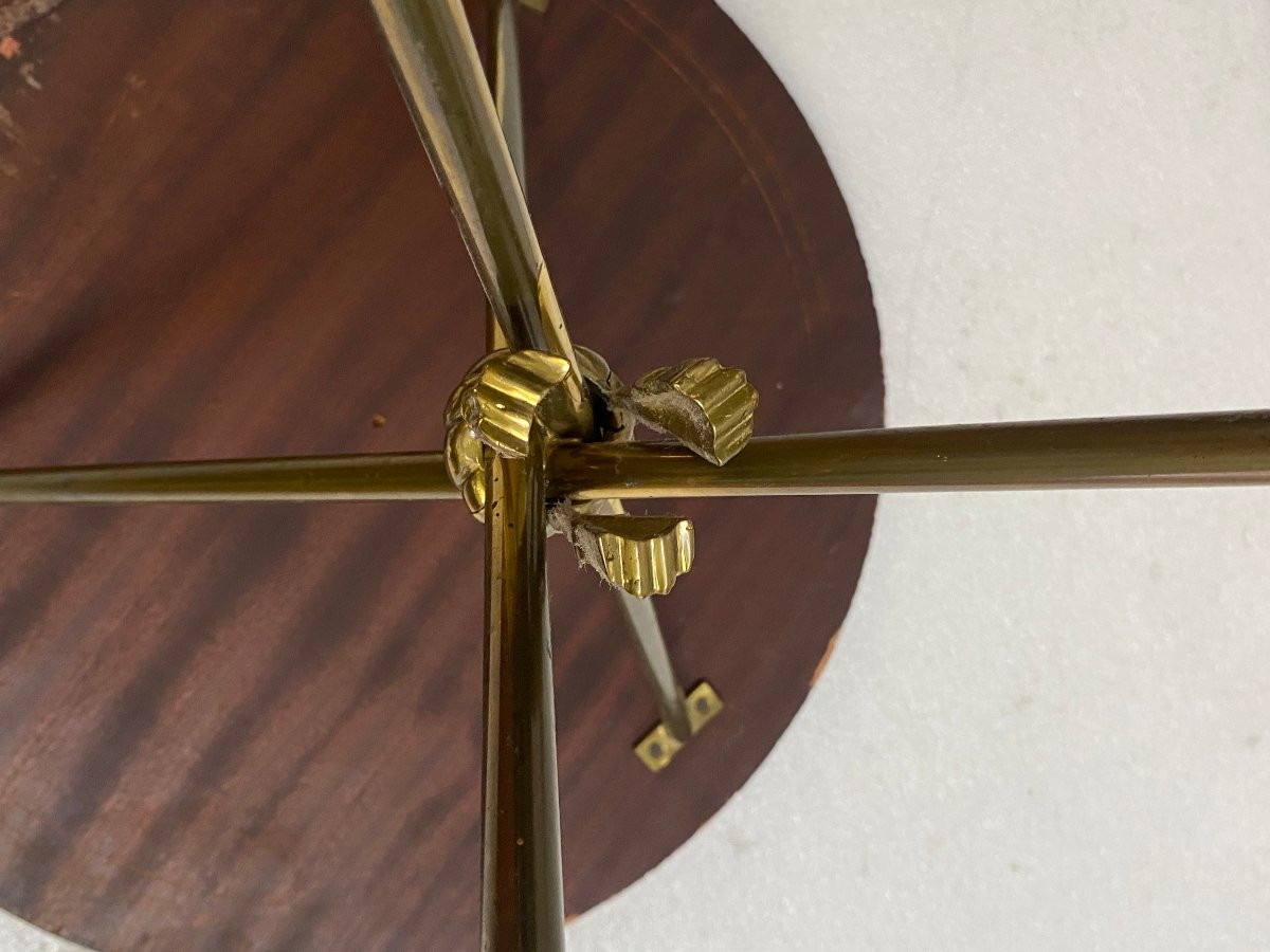 1950′ Guéridon En Bronze Style Néoclassique Diamètre 46,5 cm H 60 cm-photo-4