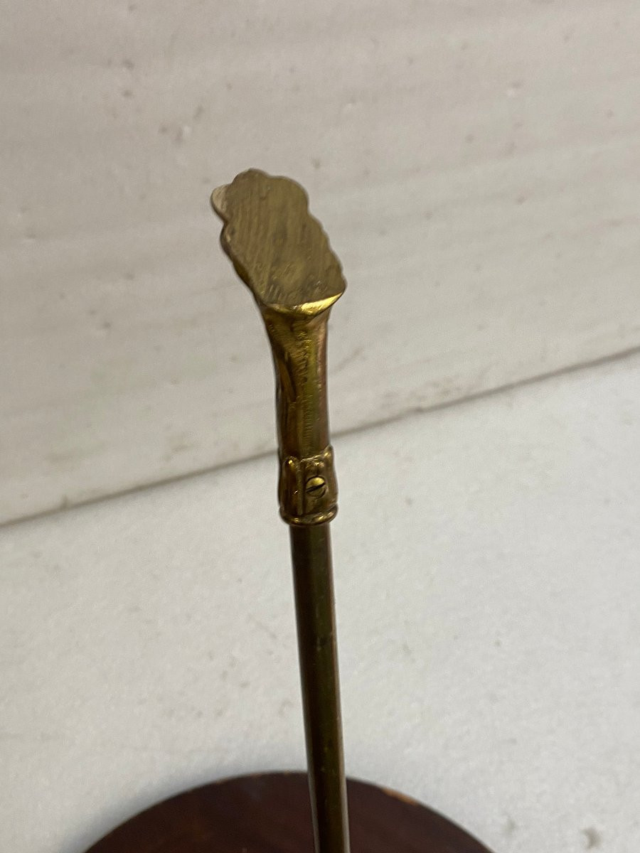 1950′ Guéridon En Bronze Style Néoclassique Diamètre 46,5 cm H 60 cm-photo-6