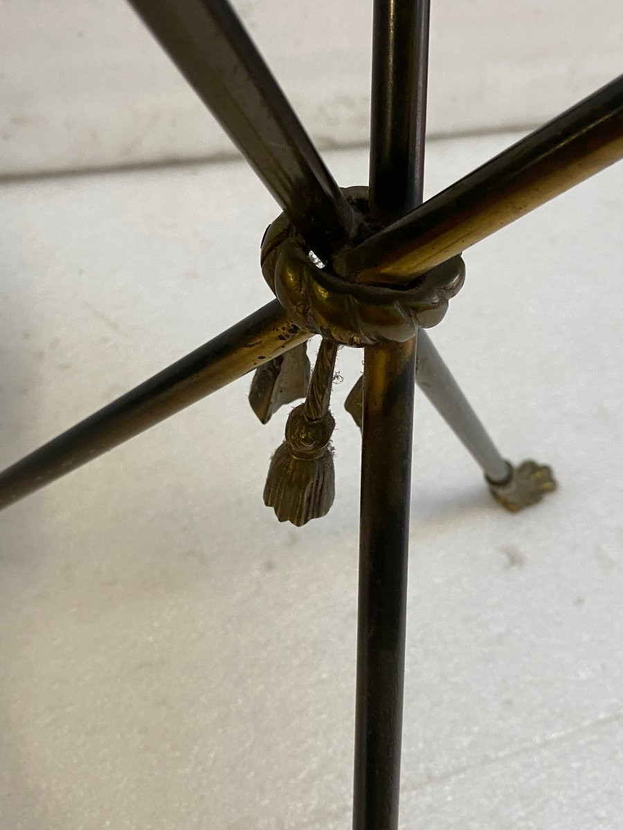 1950′ Guéridon En Bronze Style Néoclassique Diamètre 46,5 cm H 60 cm-photo-8