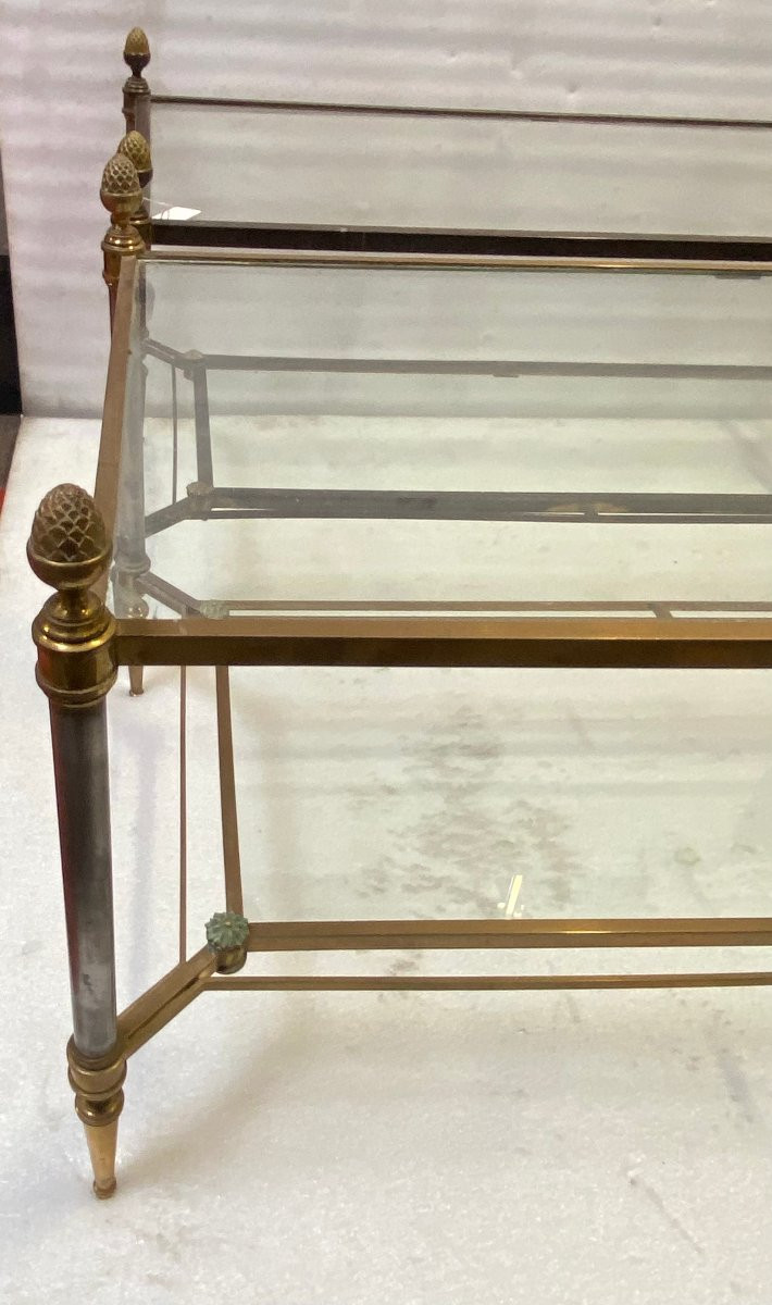1950/70′ Pair Of Maison Jansen Glass Coffee Tables 93 X 48 Xh 49 Cm Pdp-photo-2
