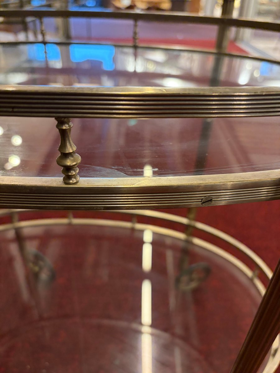 1970s Silvered Bronze Rolling Barmaison Bagues With Pilaster Galleries-photo-4