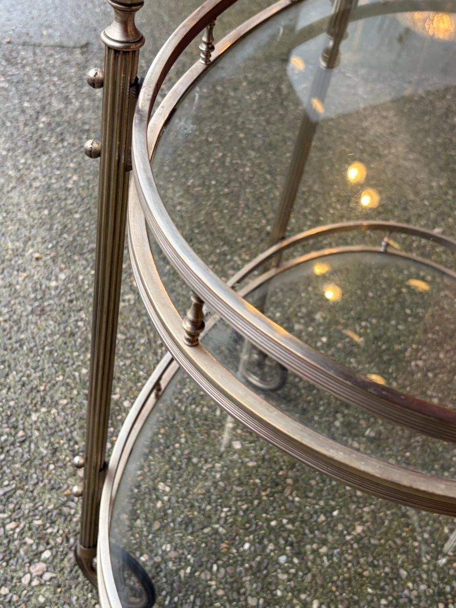 1970s Silvered Bronze Rolling Barmaison Bagues With Pilaster Galleries-photo-6