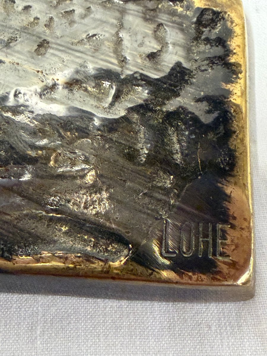 1970/80 ‘Les 2 Elégantes Au Chapeau Sculptures En Bronze , Signées LOHE-photo-3