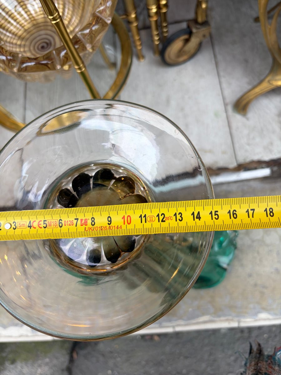 1970s Pair Of Vases Or Similar Murano Crystal Unsigned H 33 Cm-photo-4