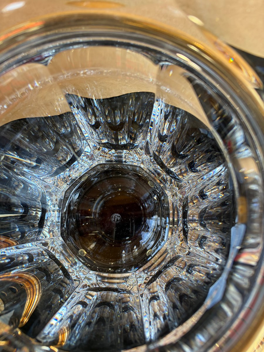 1970′ Seau A Champagne Baccarat Modèle « Harcourt » Signé état neuf-photo-4