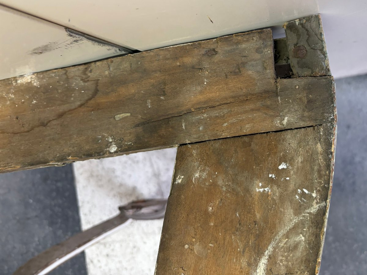 Louis XVI Console Table, 18th Century, Painted Wood, Needs Restoration.-photo-7