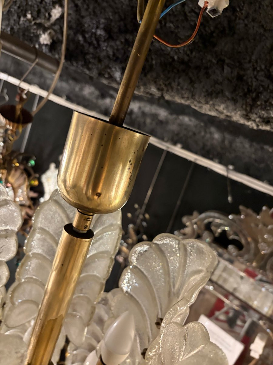 1970′ Lustre 15 Ampoules A 2 Niveaux,Carl Fagerlund Cristal Diamètre 55 x H 77 cm-photo-7