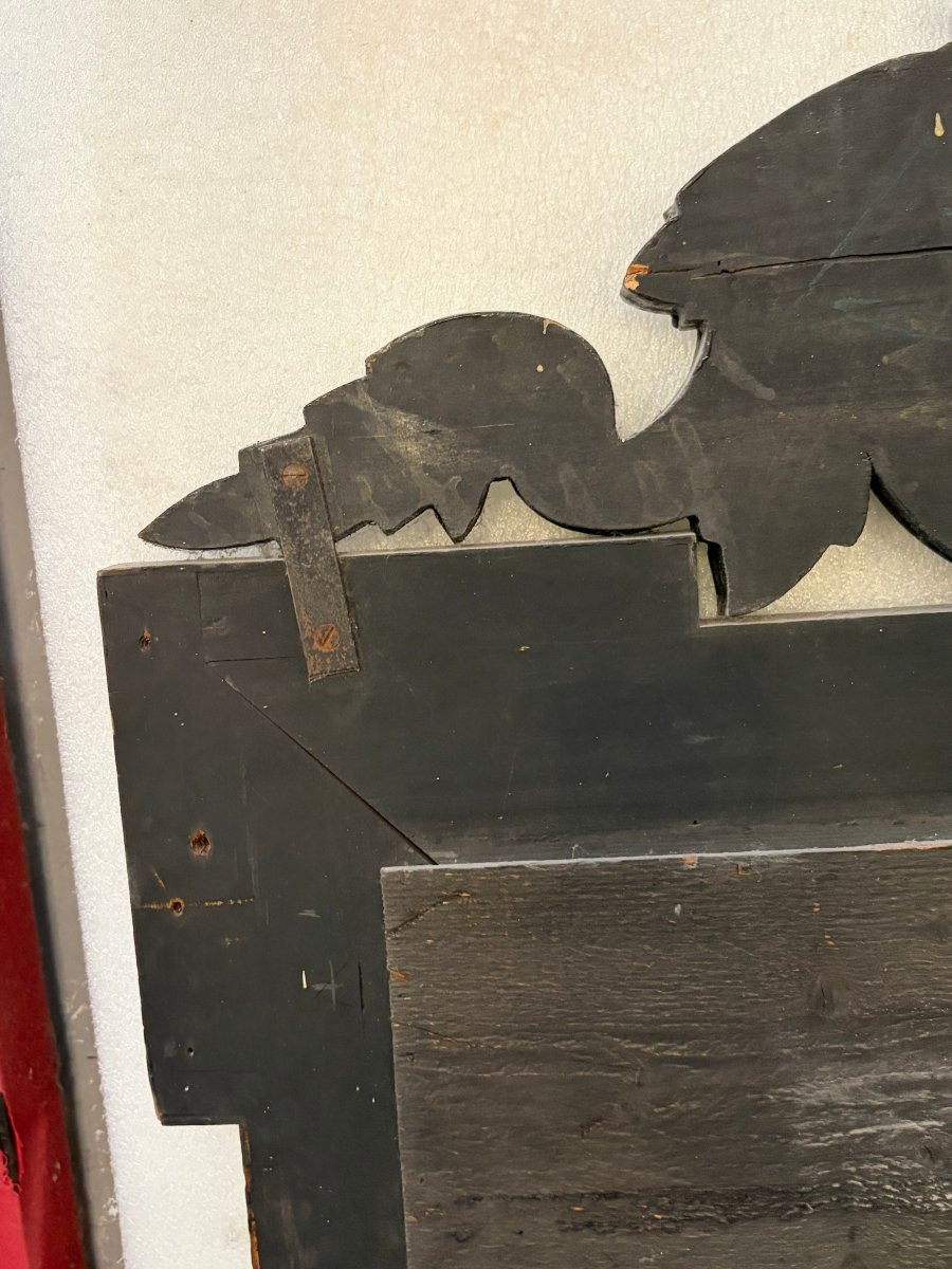 1900′ Miroir Venitien Napoléon 3 aux 4 Saisons sur Cartouches Fixés Sous Verre H 144 cm-photo-3