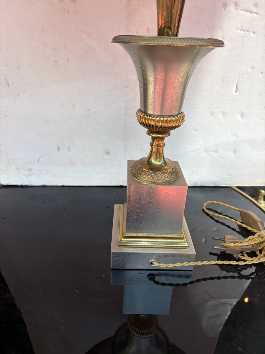 1970′ Maison Charles Lampe Vase medicis En Bronze Signée-photo-2