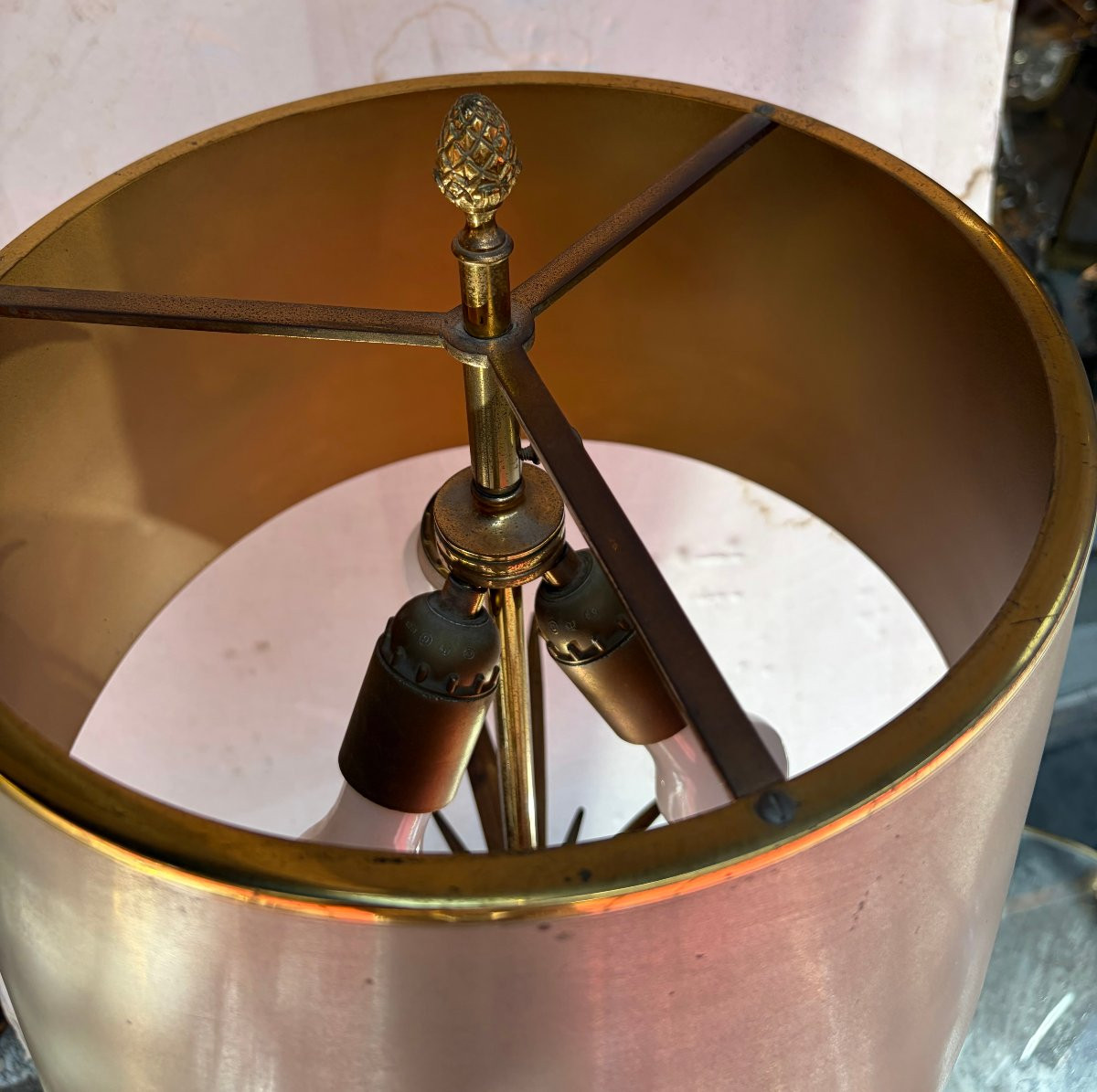 1970′ Maison Charles Lampe Vase medicis En Bronze Signée-photo-3