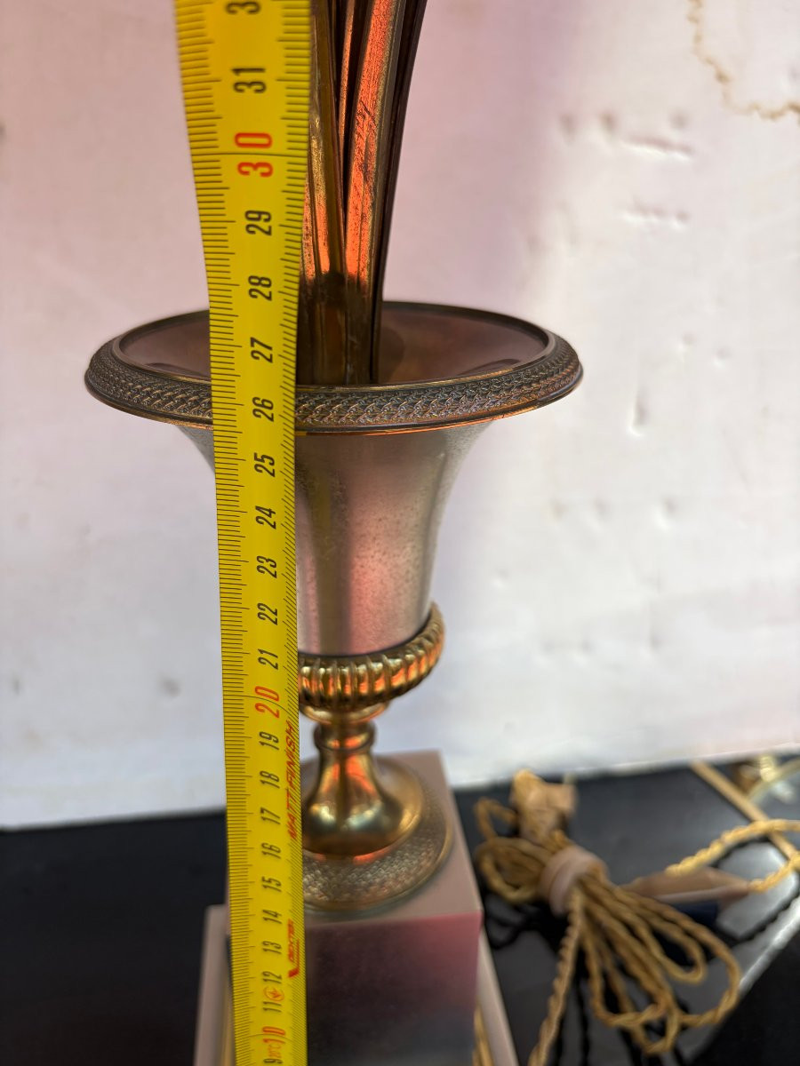 1970′ Maison Charles Lampe Vase medicis En Bronze Signée-photo-8