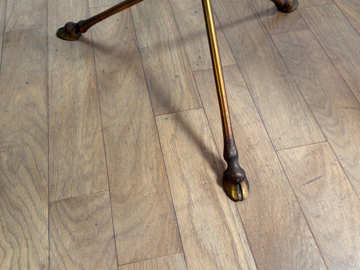 1950s–1970s Pair Of Bronze Tripod Side Tables By Maison Jansen-photo-4