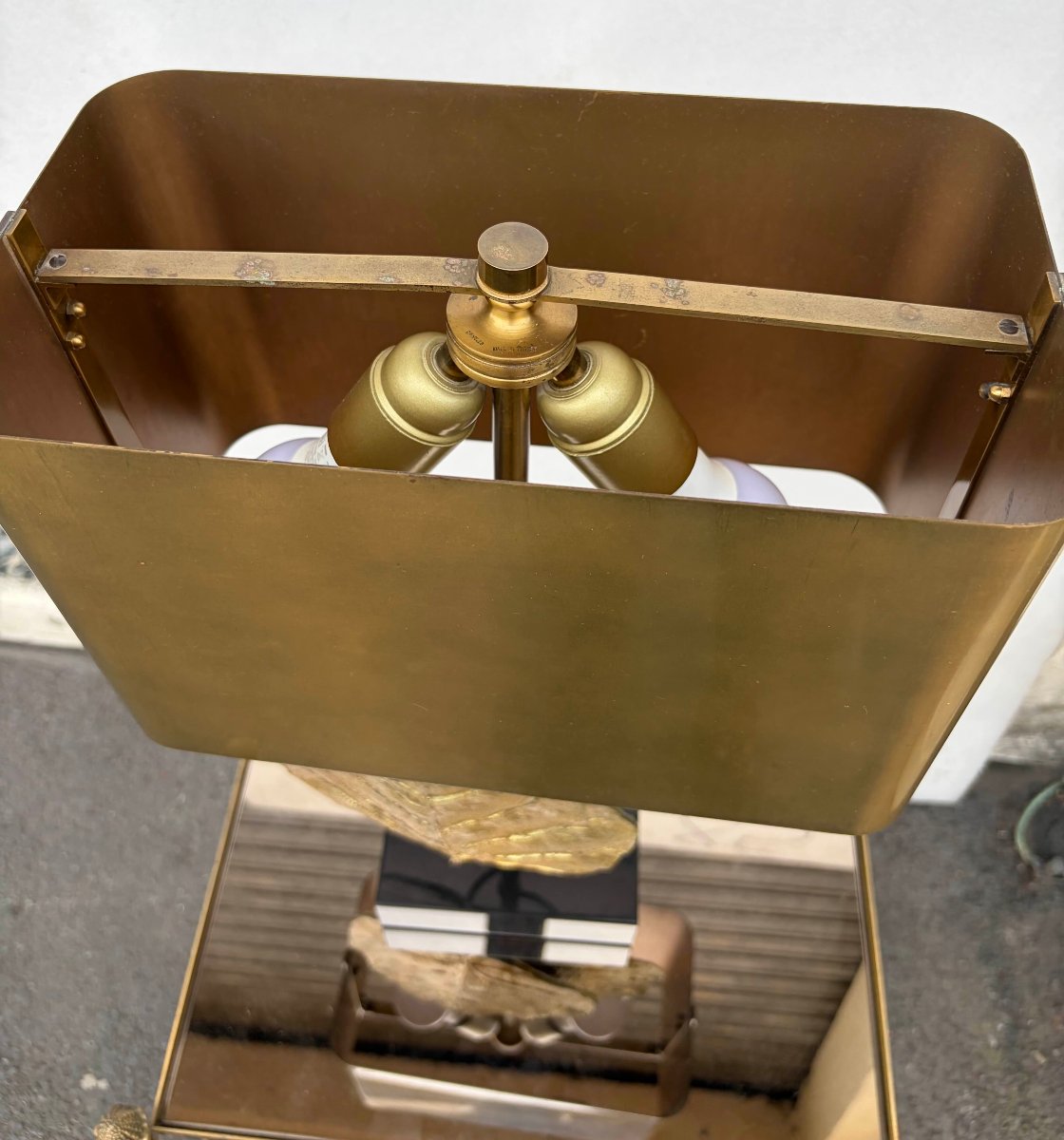 1965′ Maison Charles Lampe Sculpture, "guadeloupe" Model, In Bronze, Signed-photo-6