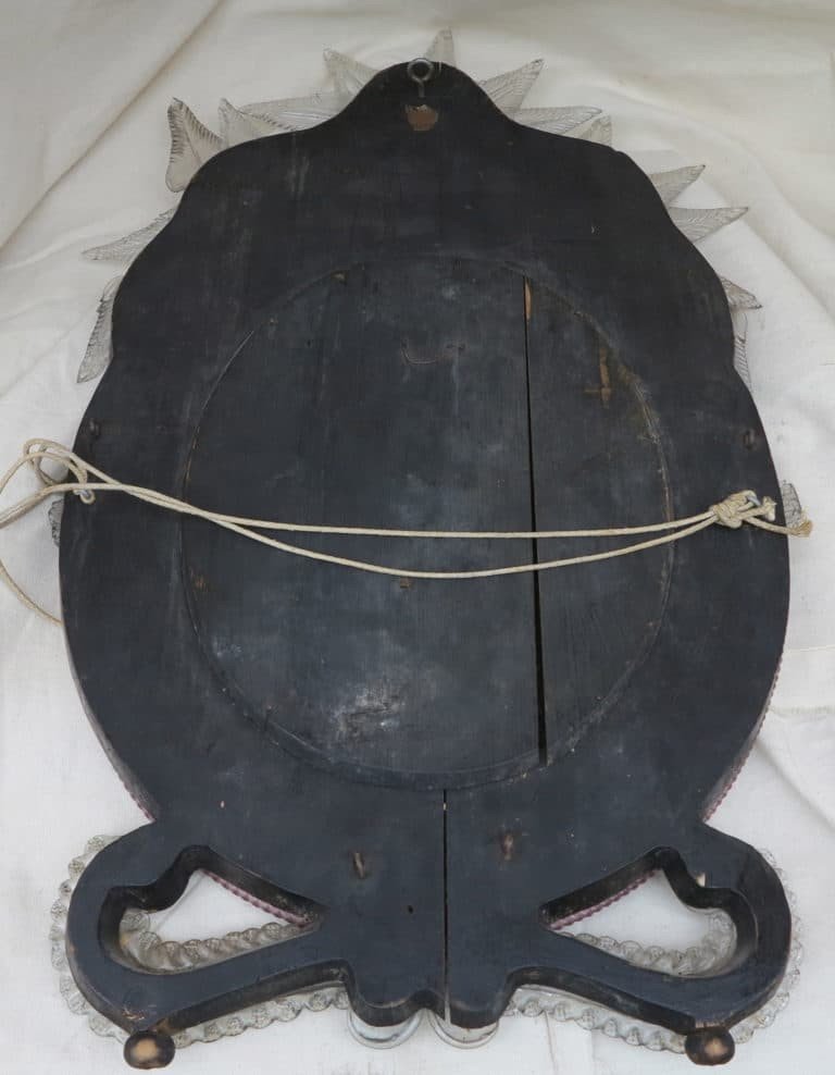 1900′ Miroir Murano Ovale Bicolore-photo-3