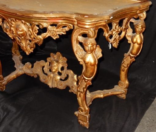 1850 ′ 19th Italian Console In Golden Wood From The Puttis Period-photo-1