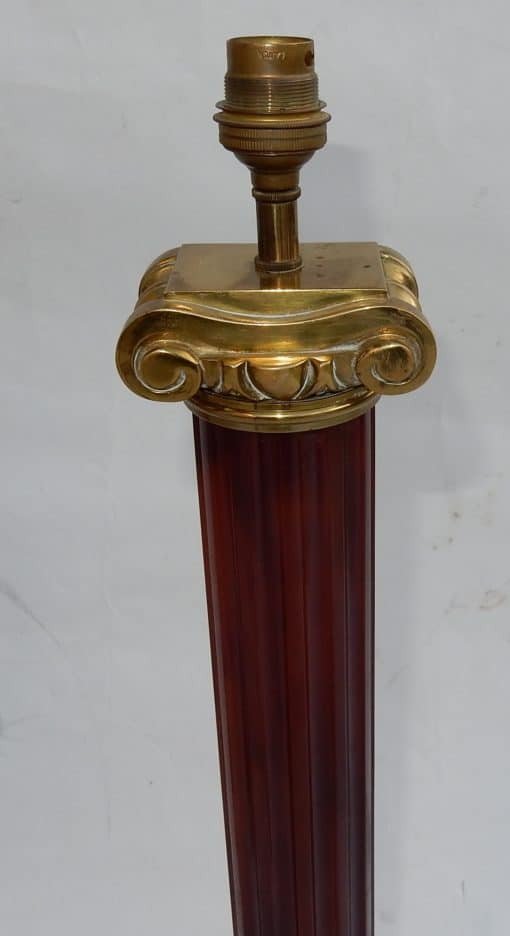 1950/70  Lampe Maison Jansen, Bronze Et Bakélite, Couleur Ambré-photo-1