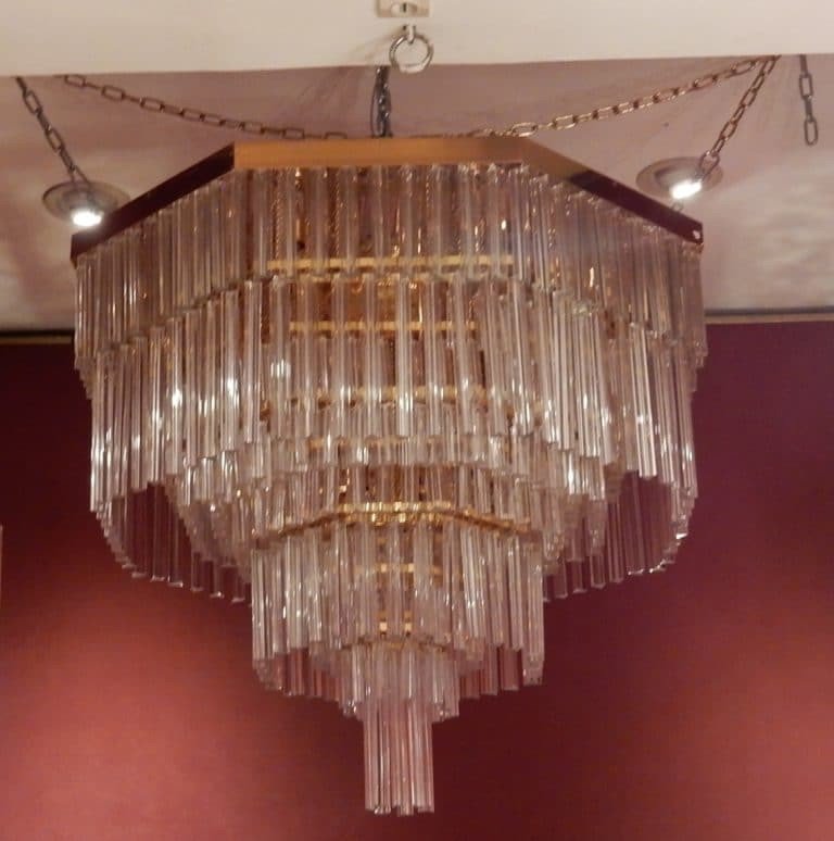 1970 ′ Murano Ceiling Chandelier Venini 1m20 Diameter-photo-3