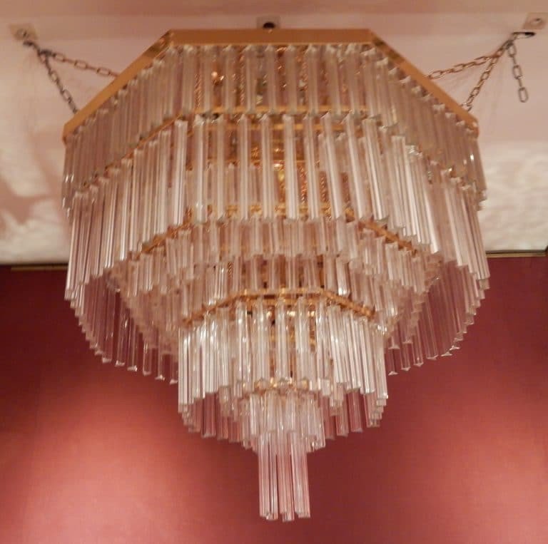 1970 ′ Murano Ceiling Chandelier Venini 1m20 Diameter-photo-1