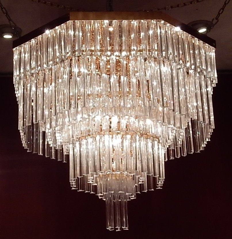 1970 ′ Murano Ceiling Chandelier Venini 1m20 Diameter