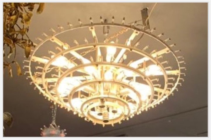 1960/70 ′ Pair Of Venini Murano Doria Chandeliers Diameter 74 Cm 6 Levels 194 Crystals-photo-3