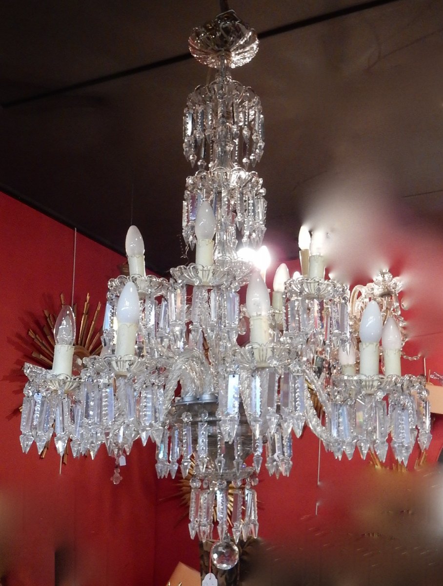 1950 ′ Chandelier 15 Branches 10 + 5 Baccarat-photo-3