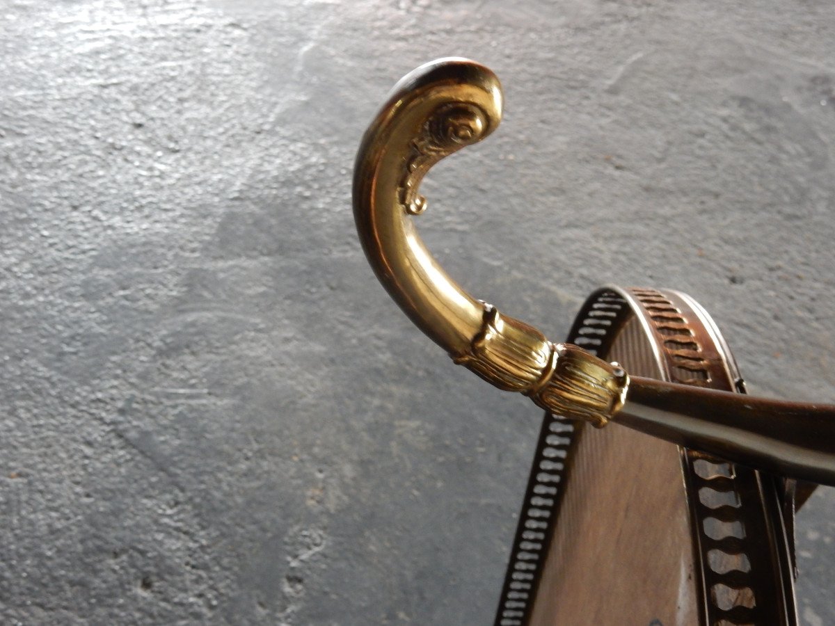 1970 ′ Rolling Bar In Bronze And Gilded Brass Maison Jansen 3 Wheels-photo-6