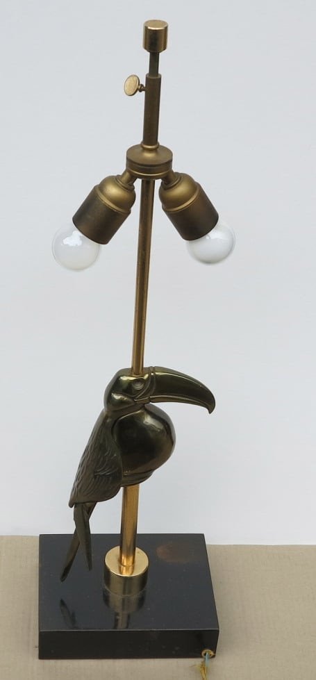 1970′ Paire De Lampes Au Toucan Style Duval Brasseur-photo-2