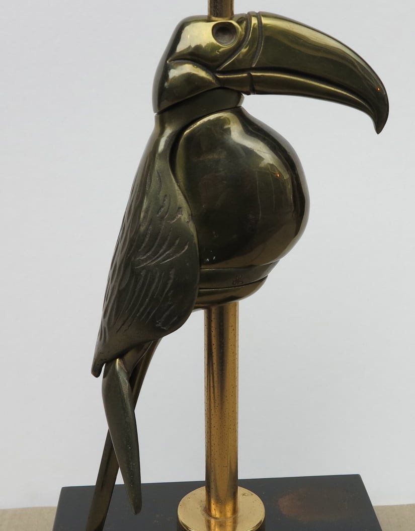 1970′ Paire De Lampes Au Toucan Style Duval Brasseur