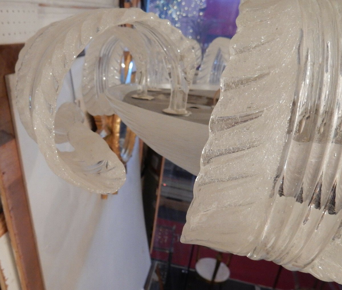 1950/70 Jet d'Eau Barovier & Toso Di Murano Chandelier-photo-4