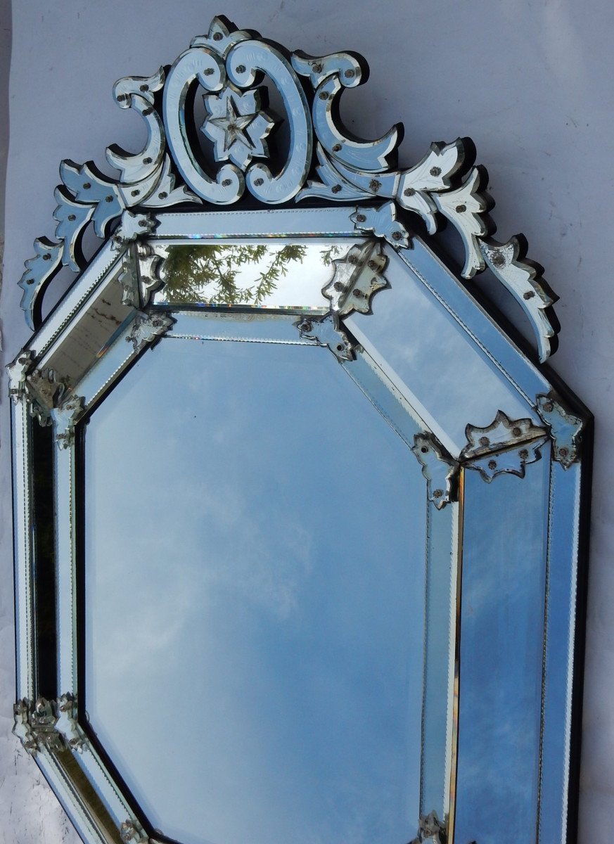 1880/1900 Louis XIV Style Mirror With 5 Branches Star 136 X 96 Cm-photo-3
