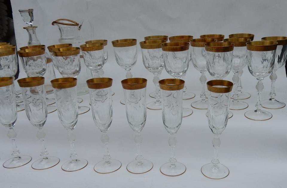 1950 ′ Moser Crystal Service 54 Pieces-photo-2