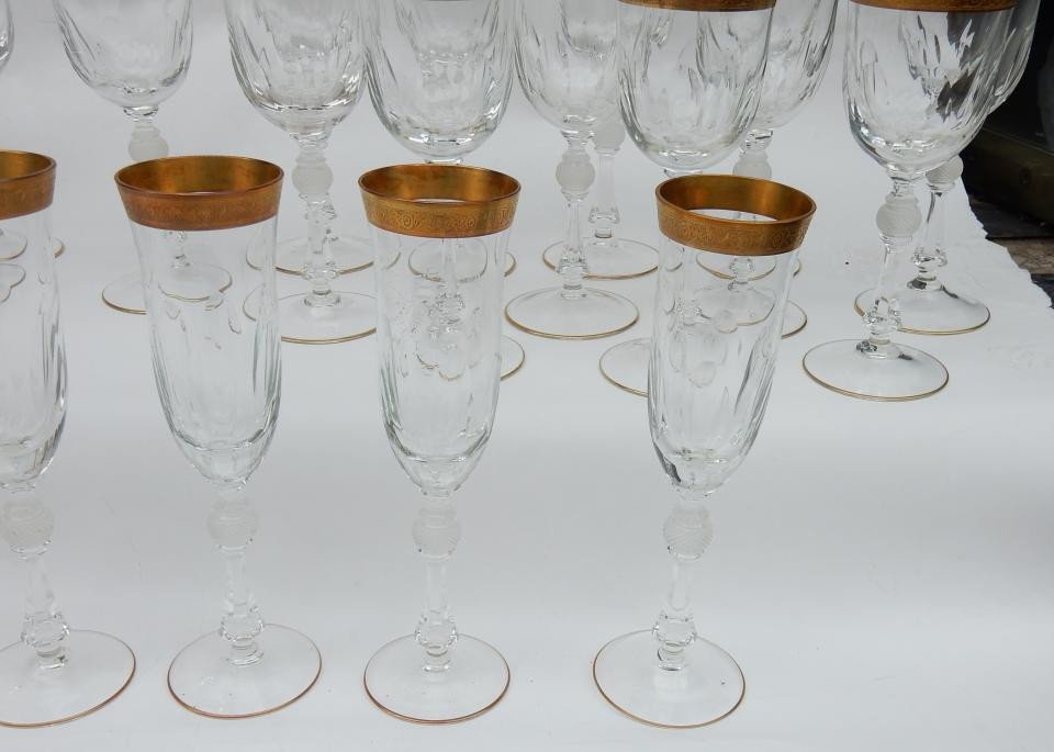 1950 ′ Moser Crystal Service 54 Pieces-photo-2