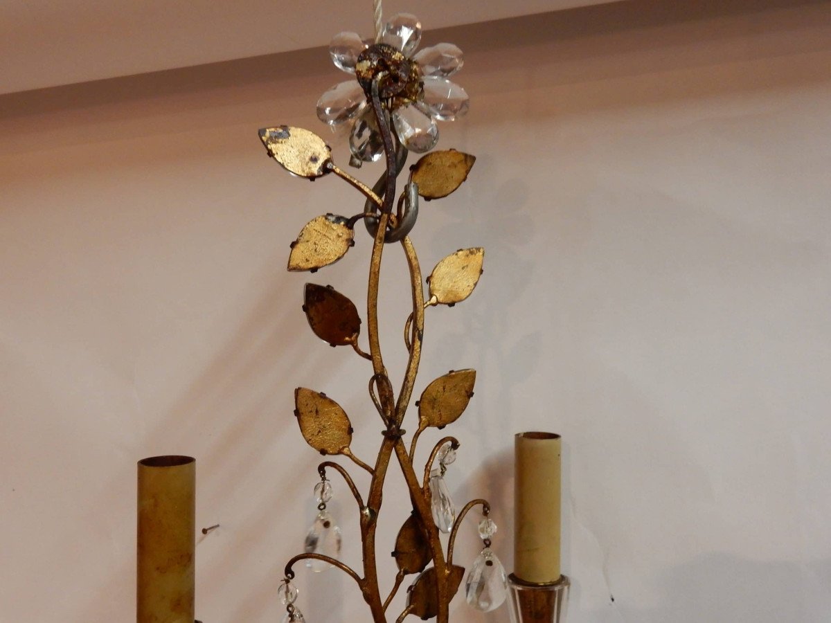 1970 ′ Pair Of Wall Lights At La Marguerite Maison Baguès H 49 Cm-photo-1