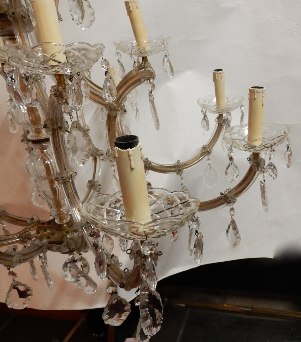 1950 ′ Cage Chandelier In Bohemian Crystal 12 Lights-photo-4