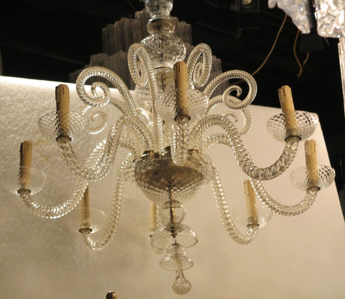 1900/20 ′ Crystal Chandelier 8 Arms And 8 Crosses-photo-2